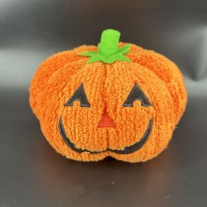 VTG Halloween Anthropomorphic Pumpkin Patch Jack-O-Lantern Plush Stuffed Fuzzy